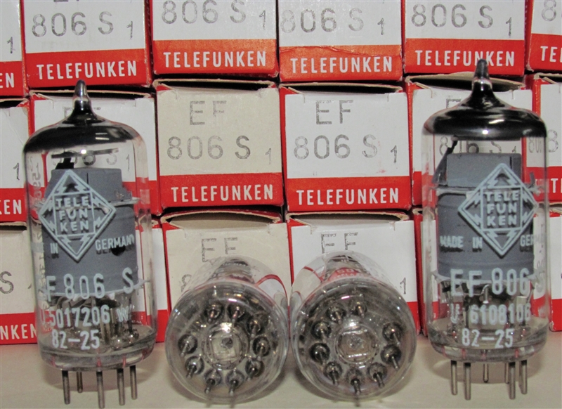 Telefunken EF806S - Highest Grade EF86 MINT NOS NIB Diamond Bottom ULM  Production Same Date Batch - Made in Germany (Singles/M. Pairs)