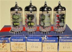 Brand New MINT NOS NIB Rare JAN-1964 Tungsram EF86 - Industrial Grade Red Serial Number. Made in Hungary.  Industrial grade tubes were subject to rigorous test and burn in process. These tubes were produced in limited quantities (between 5000-10000 tubes