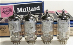 Brand New MINT NOS NIB MBLE Mazda EF86 1966-68 Mesh Shield Mullard Old Shield with BVA Label . Some of the most desirable EF86 tubes. MBLE was Philips Plant in Belgium. Etched date codes 8Y5 (1966-67) or 8Y6 (1968) L8xx for MBLE Belgium Brussels plant.