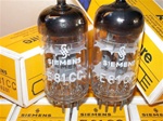 Brand Spanking New, MINT NOS NIB 1960s Siemens & Halske 3-MICA E81CC tubes. These are premium version of ECC81/12AT7 Type tubes. Munich production date codes etched in small dark font in style of the early Siemens production. Made in West Germany.