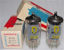 Brand New 1968-1970 Production MINT NOS NIB RFT E. German EF86 tubes. Very nice and robust EF86 tube type.