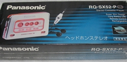 Brand NEW - SEALED - 1993 Model Panasonic Portable Cassette Player RQ-SX52 - PINK Color - Made in Taiwan.